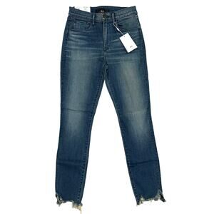 3x1 N.Y.C. W3 Skinny Crop Dale High Rise Frayed Hem Jeans Size 26 NWT $235